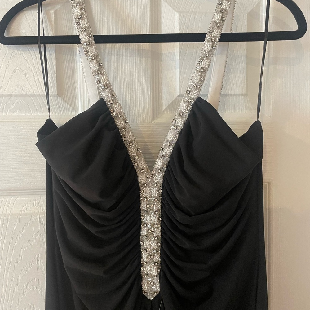 JS Boutique Black Dress with Embellished Straps